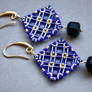 Dentelle bleue Onyx noire